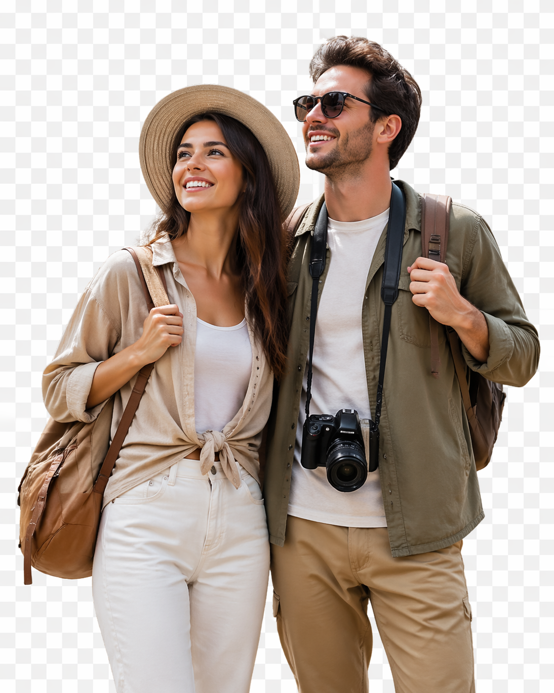 Happy travelers in China