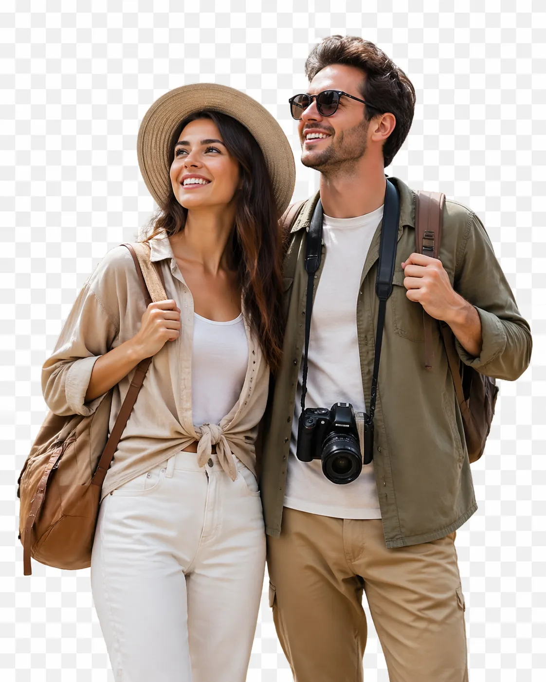 Happy travelers in China